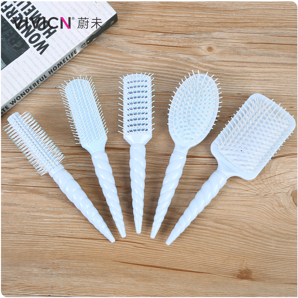 【 Weiwei 】 Spiral handle comb, airbag comb, plastic comb, massage air cushion comb, long hair home, rib comb, curl comb details Picture