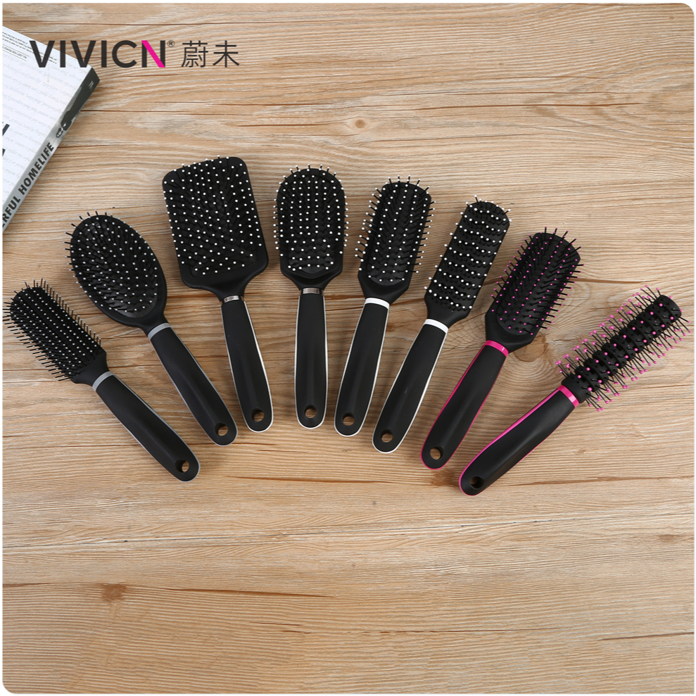 【 Weiwei 】 Airbag anti-static women's comb, plastic round roller comb, rib hair comb, large rib comb, suitable for both blowing, curling and straightening