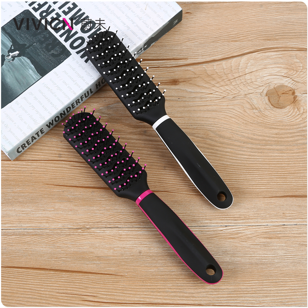 【 Weiwei 】 Airbag anti-static women's comb, plastic round roller comb, rib hair comb, large rib comb, suitable for both blowing, curling and straightening Item Picture