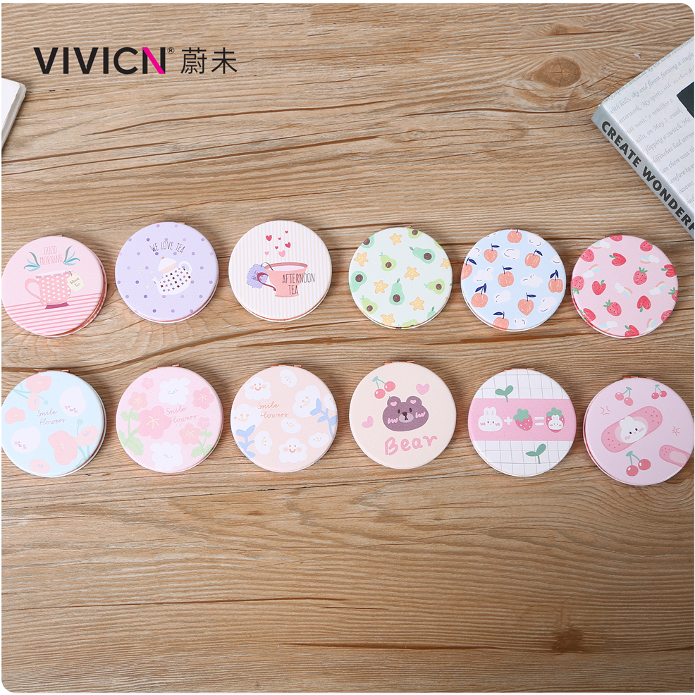 【 Wei Wei 】 Portable makeup Mirror for Instagram Girls, handheld touch-up portable beauty mirror for office workers details Picture