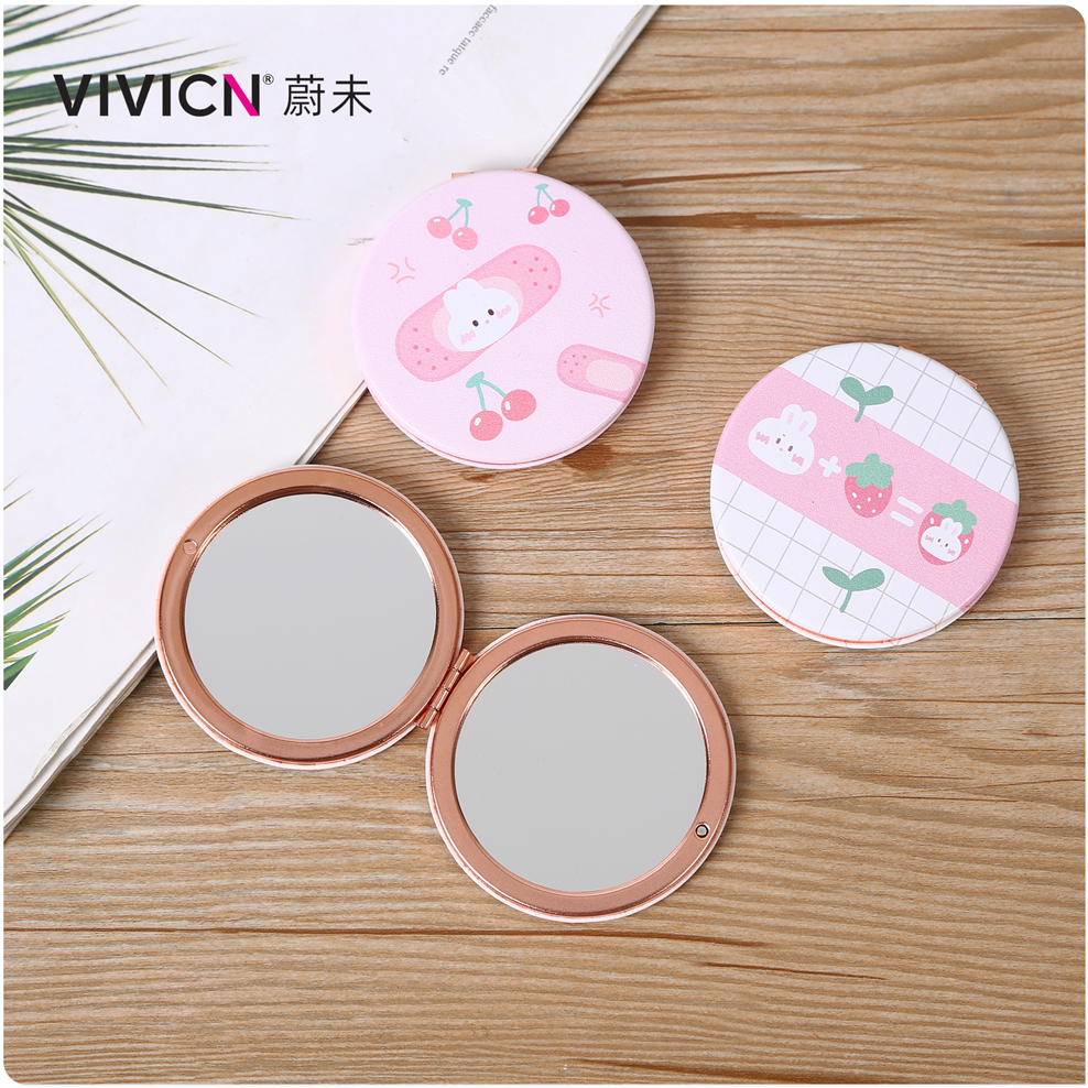 【 Wei Wei 】 Portable makeup Mirror for Instagram Girls, handheld touch-up portable beauty mirror for office workers Item Picture