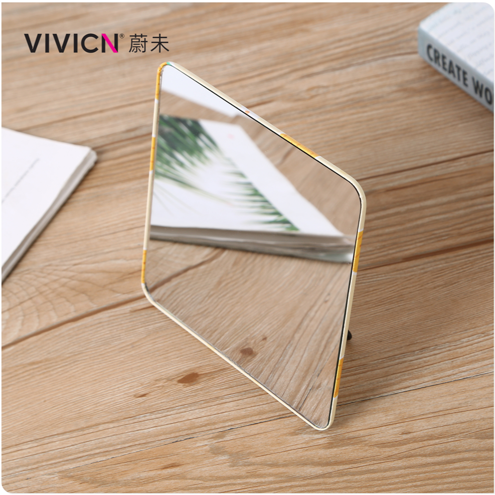 [Wei Wei] Makeup Mirror Desktop Dressing Mirror Princess Mirror Portable Net Red Simple Portable Dormitory Desk Female details Picture