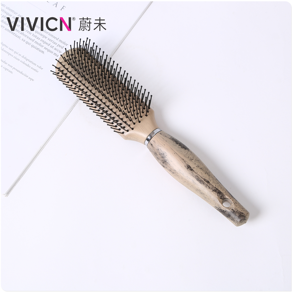 【 Weiwei 】 Wood-grain imitation comb, plastic comb, long hair volumizing tool, air cushion comb, high appearance level, hot sales Specification image
