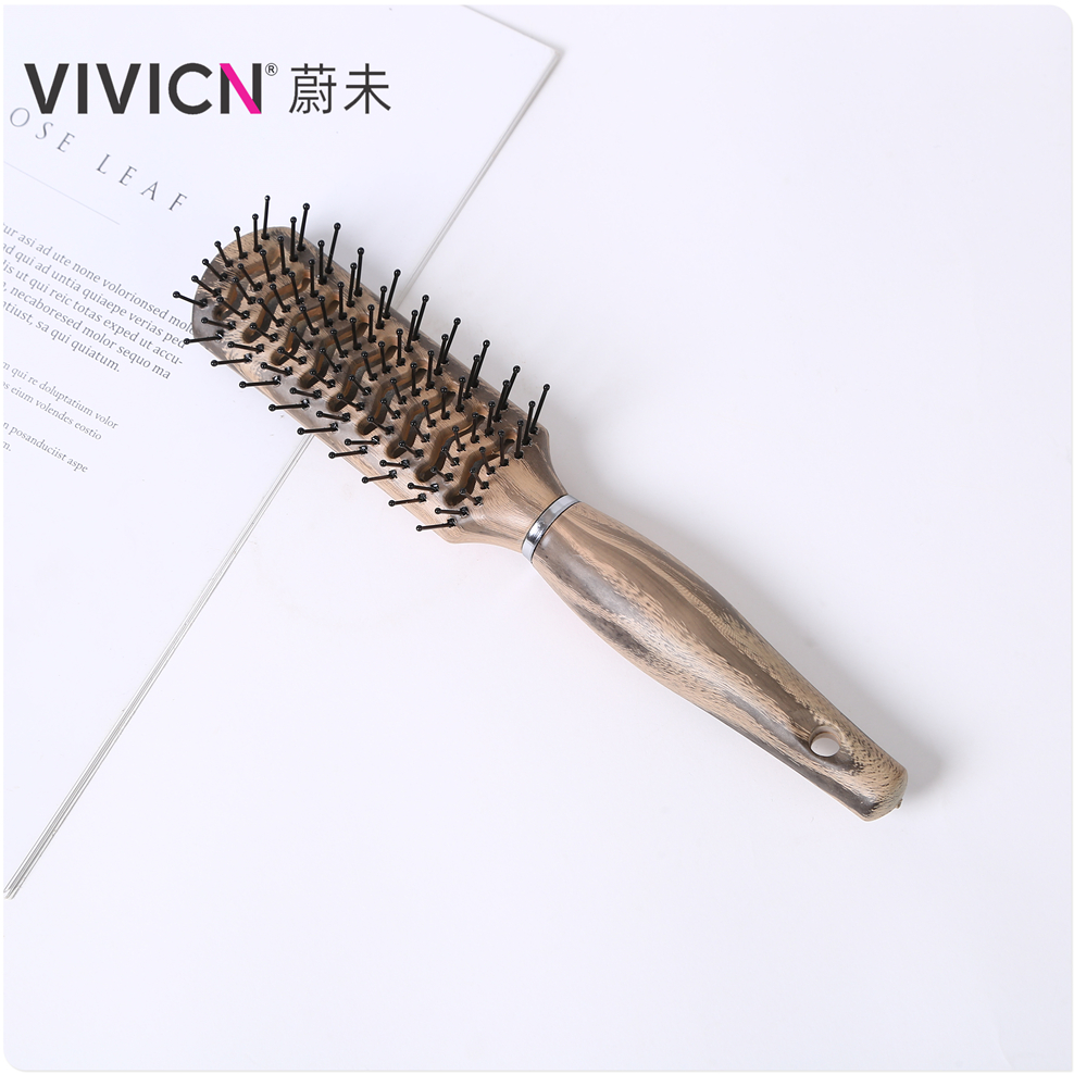 【 Weiwei 】 Wood-grain imitation comb, plastic comb, long hair volumizing tool, air cushion comb, high appearance level, hot sales details Picture