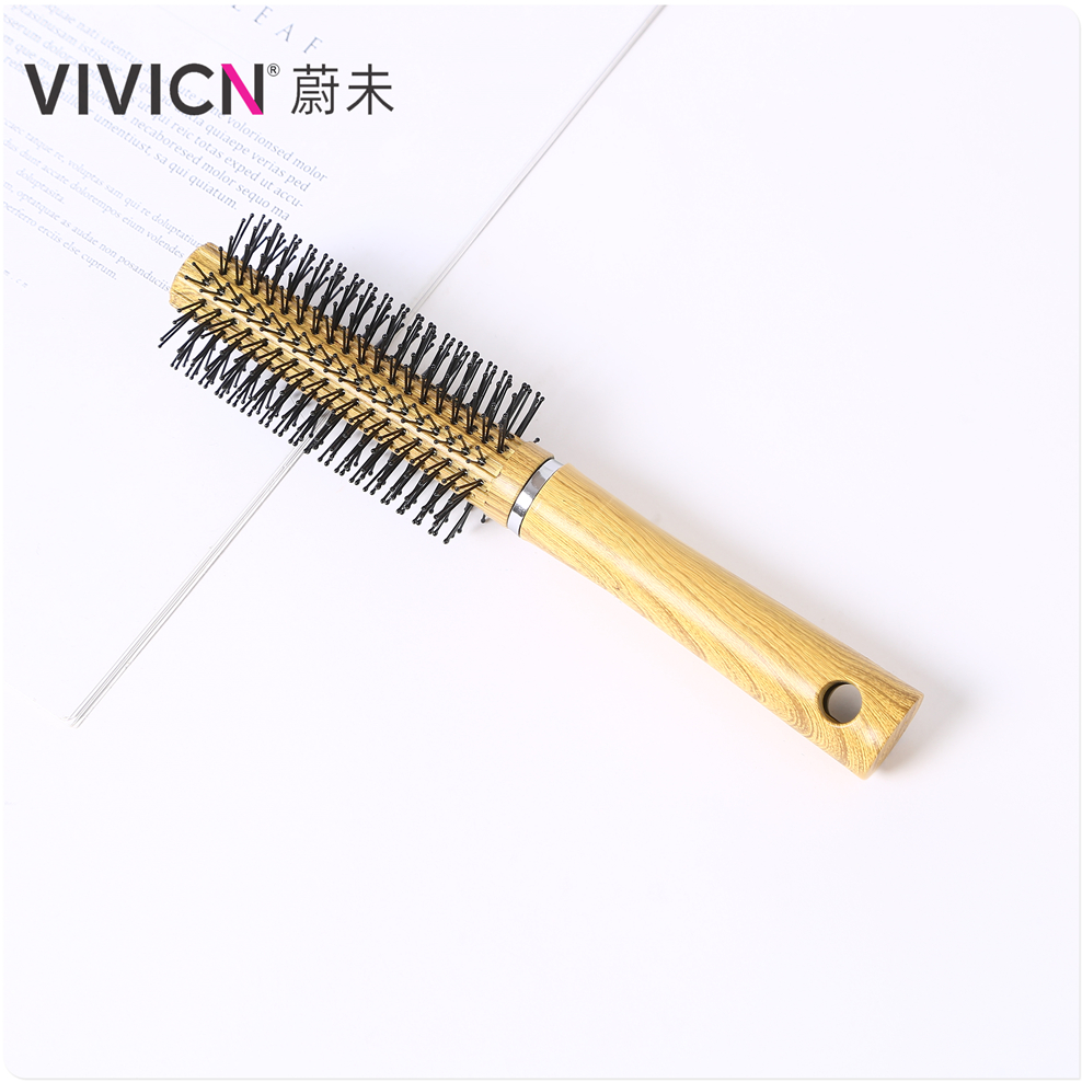【 Weiwei 】 Wood-grain imitation handle plastic comb, massage air cushion comb, large rib comb, fluffy rib comb, curly comb Application Scenario