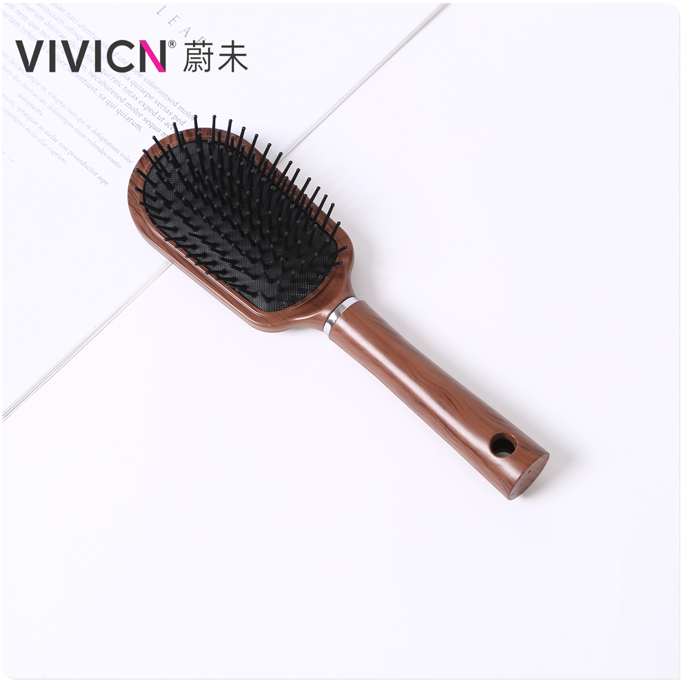 فرجل وامرأة يمشطان من البلاستيك مشوط خشبي مجعد بتسعة صفوف من مشط الشعر الساكنة Item Picture