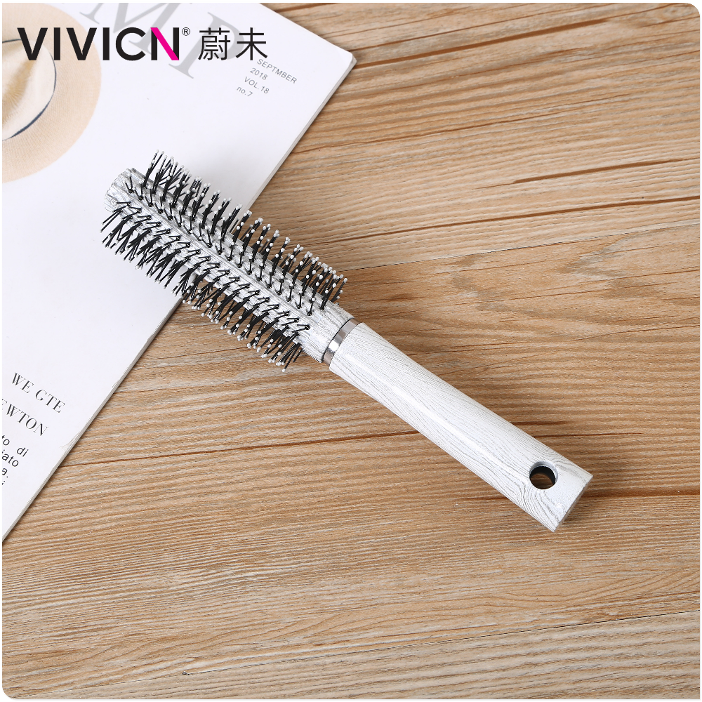 【 Weiwei 】 Imitation wood grain handle plastic hair dryer, massage air cushion comb, large rib comb, fluffy rib comb, shaped comb Application Scenario