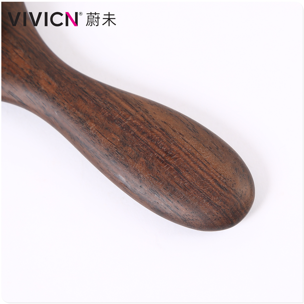 【 Wei Wei 】 Ebony airbag comb, pig bristle comb, skin massage comb, air cushion comb, meridian comb, women's long hair comb Item Picture