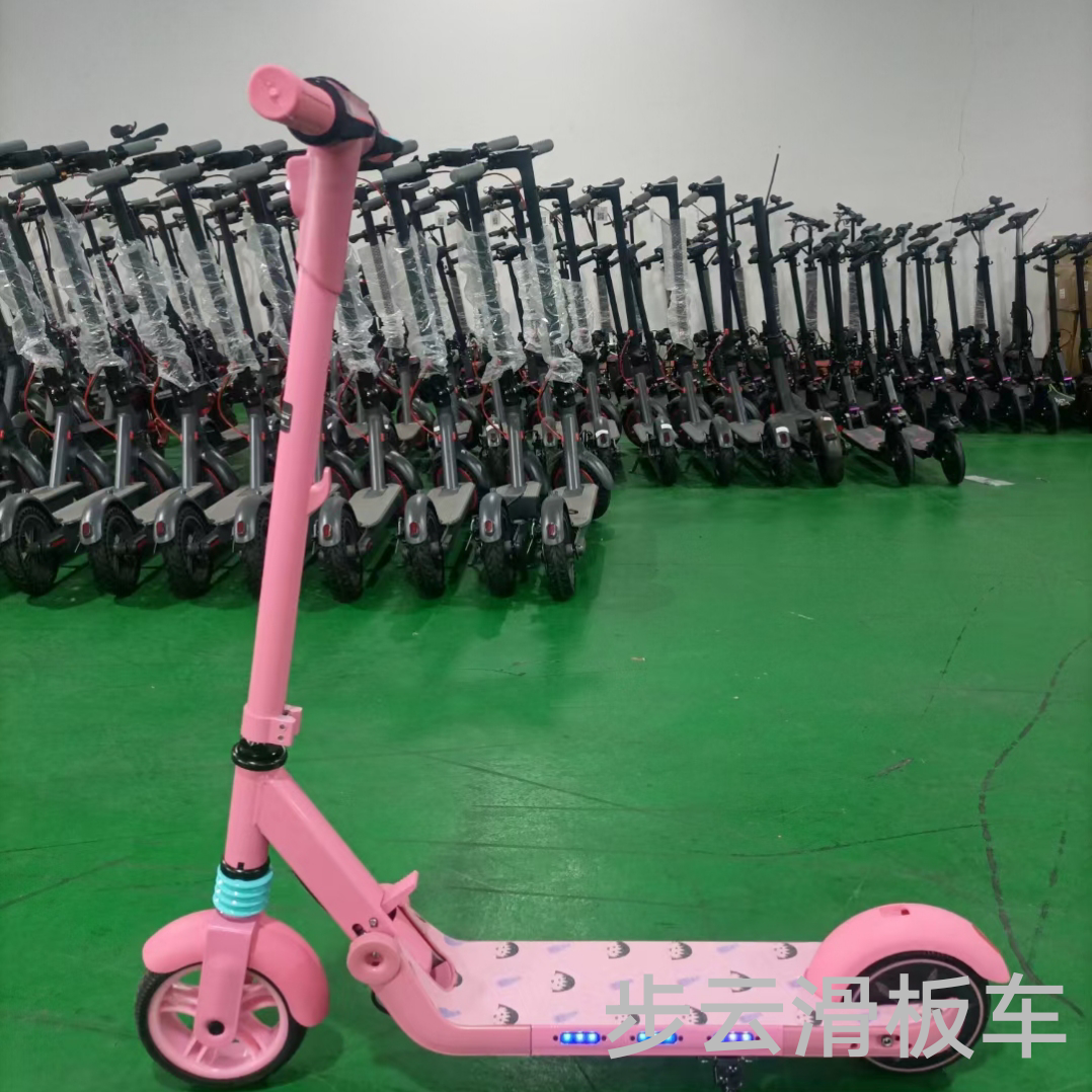 The new children's electric scooter is equipped with Bluetooth, lights, three adjustable speeds, full LED running lights, side lights and electricity Item Picture