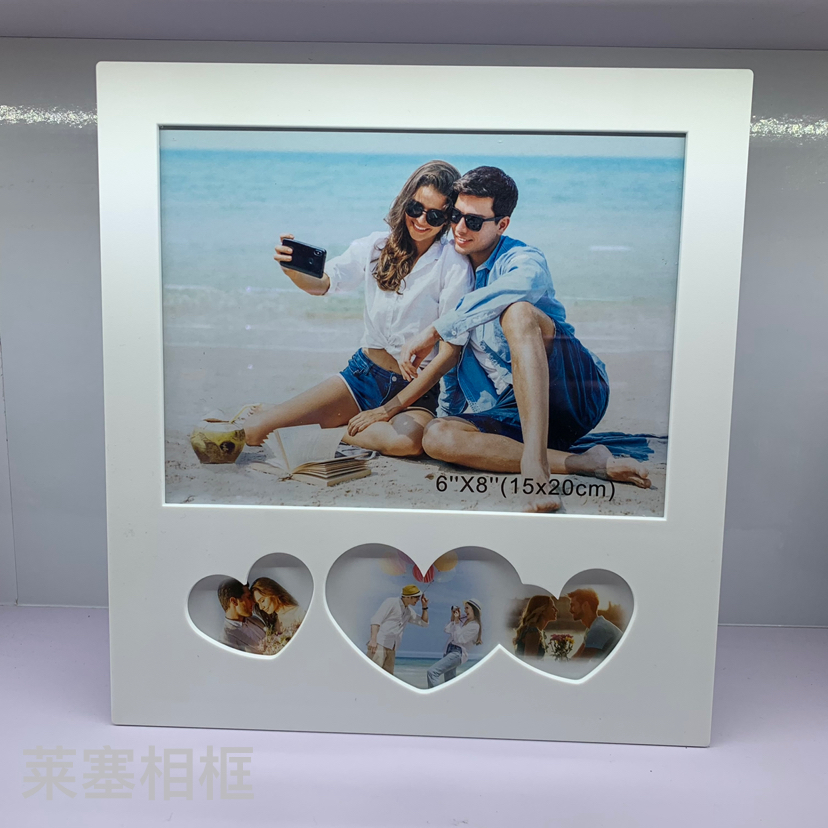 Pink heart-shaped creative decorative items for home decoration, living room and bedroom handicrafts, plastic photo frames Specification image