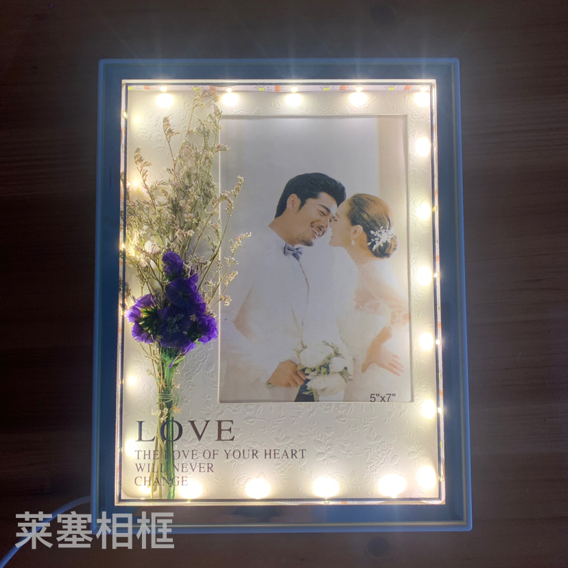 Rose series Led lights, USB interface, creative decorative items, home decoration, living room and bedroom handicrafts, photo frames with lights Specification image