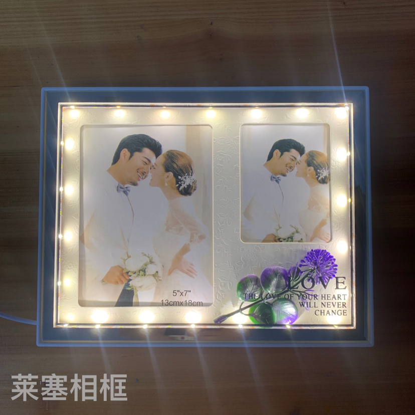 Rose series Led lights, USB interface, creative decorative items, home decoration, living room and bedroom handicrafts, photo frames with lights Item Picture