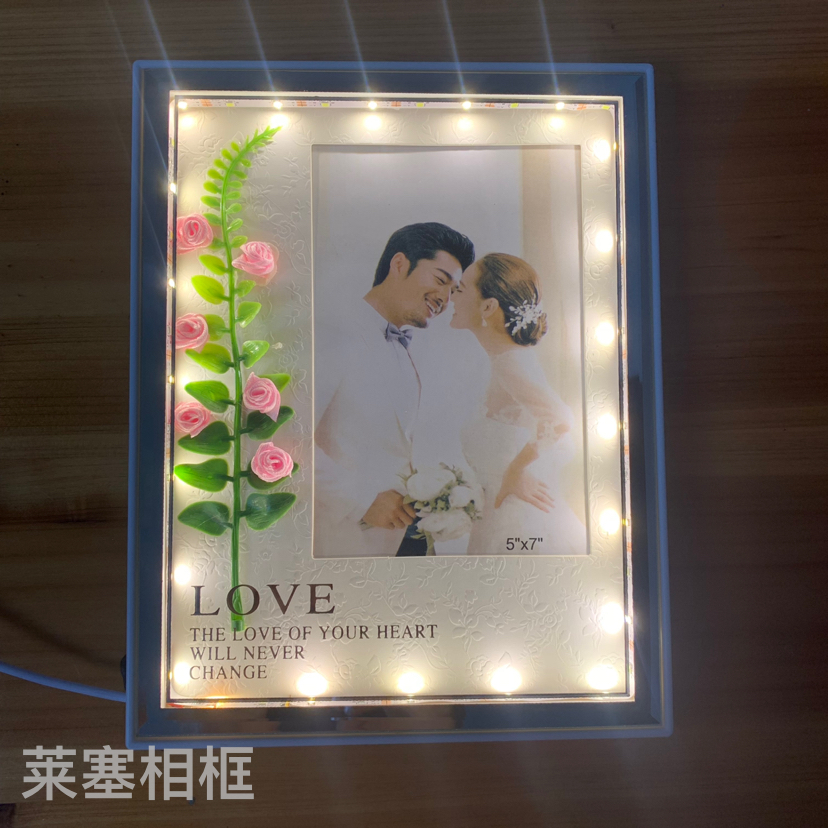 Rose series Led lights, USB interface, creative decorative items, home decoration, living room and bedroom handicrafts, photo frames with lights
