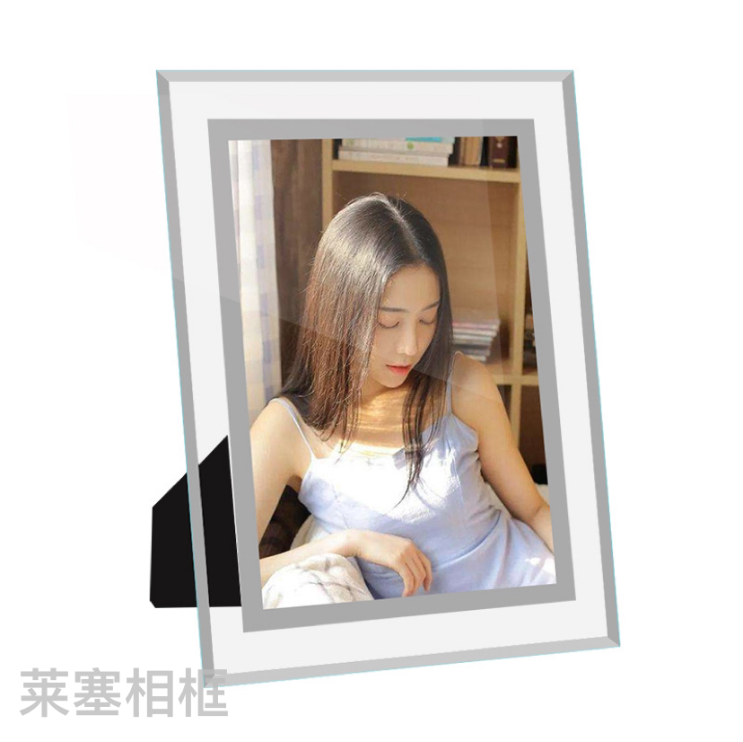 Bilateral gold and silver creative decorative items for home decoration, living room and bedroom handicrafts, crystal photo frames details Picture