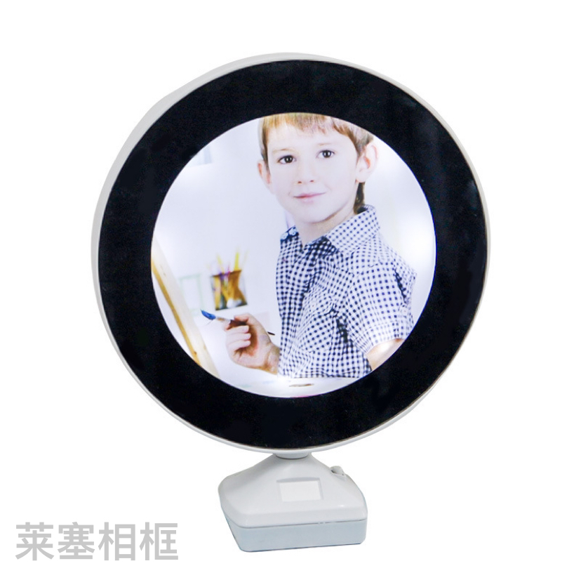 Round creative decorative items with lights for home decoration, living room and bedroom handicrafts, magic mirrors and photo frames