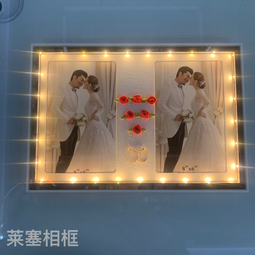 Diamond ring, rose, Led lamp, USB interface, creative decorative items, home decoration, living room, bedroom, handicrafts, photo frame