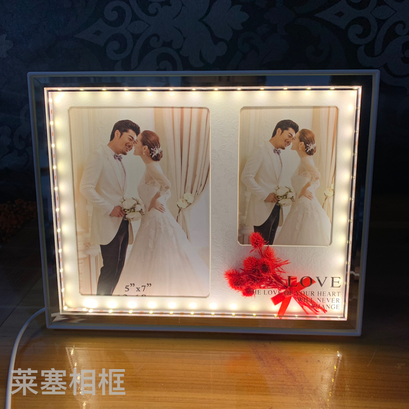 Red flower Led lamp, USB interface, creative decorative item, home decoration handicraft, bedroom bedside lamp, photo frame Application Scenario