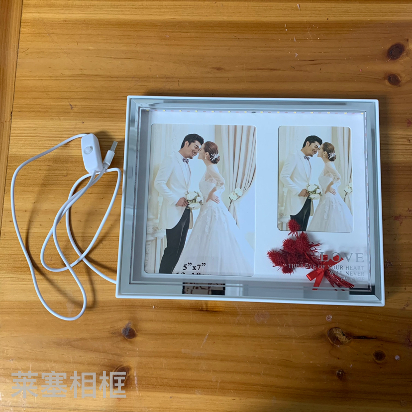 Red flower Led lamp, USB interface, creative decorative item, home decoration handicraft, bedroom bedside lamp, photo frame Item Picture