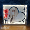 Red flower-shaped heart-shaped LED lamp, USB interface creative decorative item, home decoration handicraft, light photo frame Application Scenario