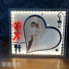 Red flower-shaped heart-shaped LED lamp, USB interface creative decorative item, home decoration handicraft, light photo frame Specification image