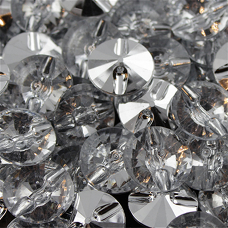 Factory direct sales of Taiwan acrylic satellite transparent glass colored dark eye buckle home textile sofa crystal diamond buckle buttons Item Picture