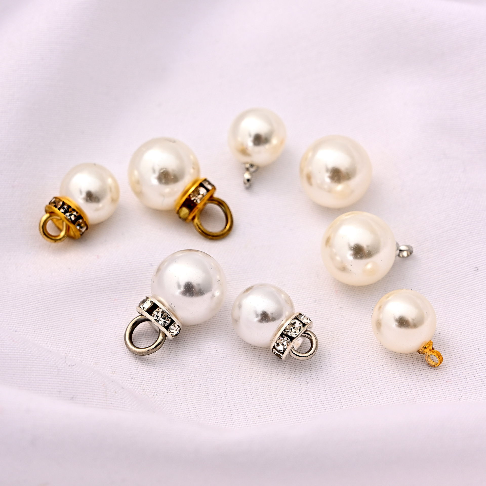 Hot handmade jewelry accessories materials with hanging wrinkles pearl earrings earrings necklace pendant pendant manufacturers details Picture