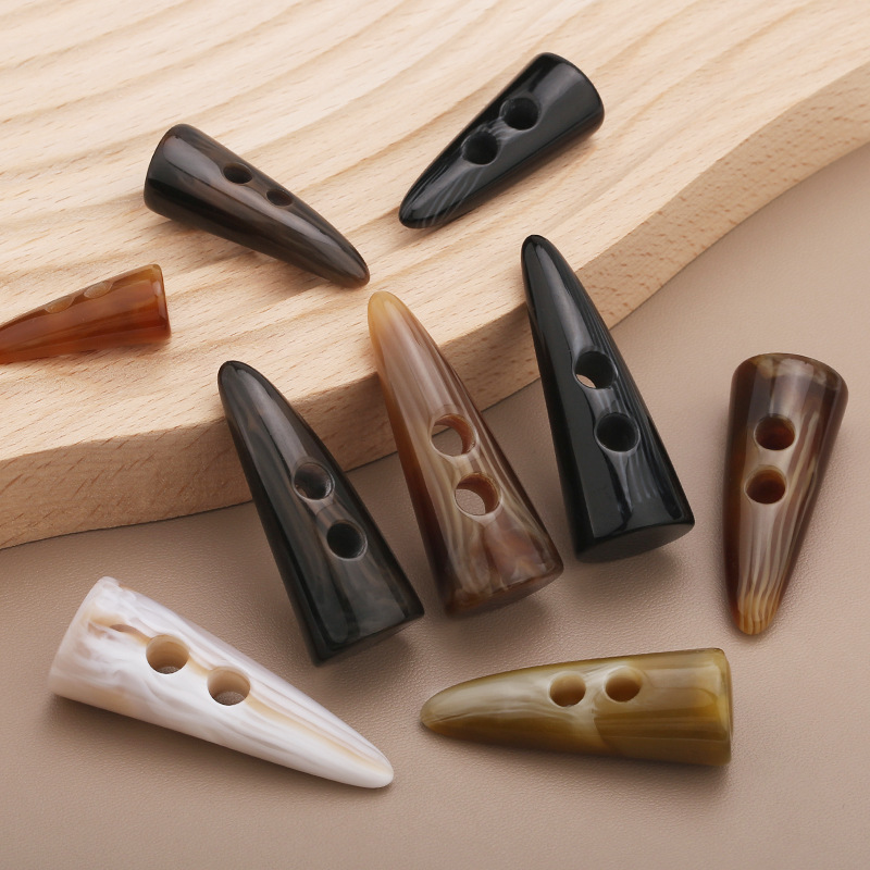 批发树脂仿牛角扣子羊绒大衣纽扣毛呢外套羊角扣女士风衣装饰扣子