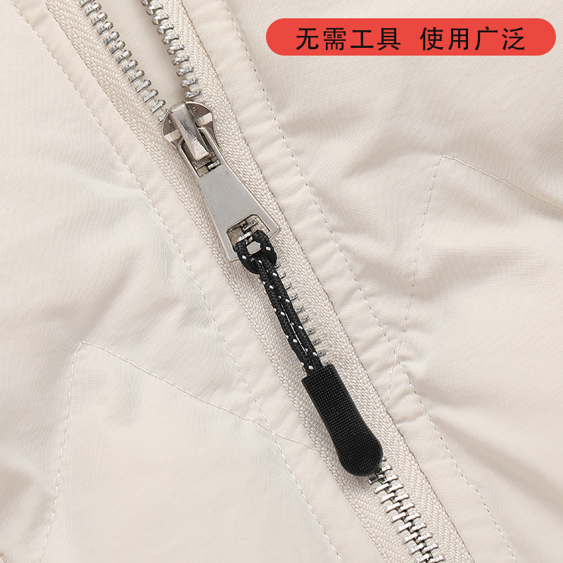 Injection-molded PVC detachable zipper head, clothing and bag pull lock head accessories, anti-slip small pendant, tail rope, zipper rope details Picture