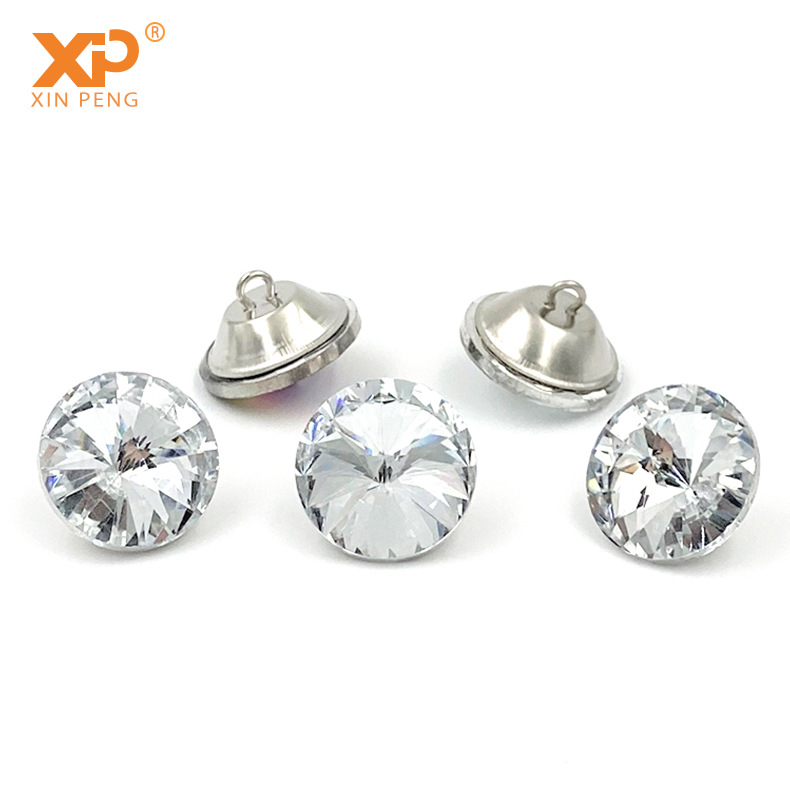 Glass buckle sofa buckle, colored sofa crystal buckle, diamond buckle glass satellite pull button, soft package bedside buckle pull button details Picture