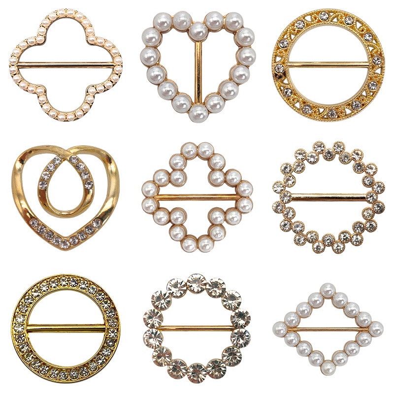 High-end zinc alloy waist-cinched silk scarf clothes with knotted hem, round button rings and diamond-encrusted pearl buttons details Picture