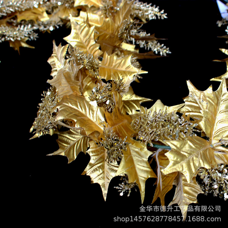 Christmas rattan cross-border supply, Christmas golden sorghum, golden window display, fireplace, Amazon's best-selling Christmas products and decorations Application Scenario