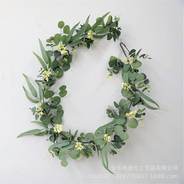 Desheng 2021 Cross-border E-commerce Amazon Spring Color Eucalyptus Leaf Green Fruit Vine Decoration Factory Wholesale Application Scenario