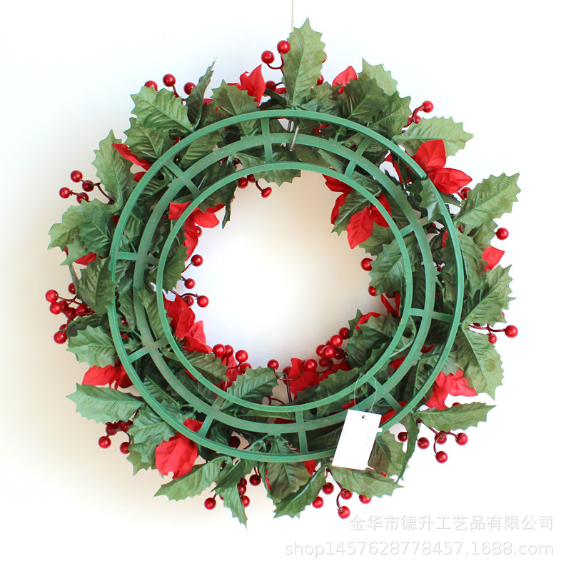 Cross-border e-commerce manufacturer direct sales of Christmas decorative items for hotel scenes, Christmas flowers, love bean decorative garlands Item Picture
