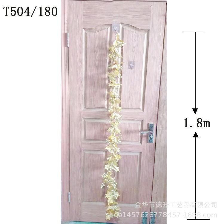 Desheng Factory supplies hotel and shopping mall scene decoration, Christmas hanging ornaments, golden fruit and golden leaf bracelets, and DIY rattan strips Specification image