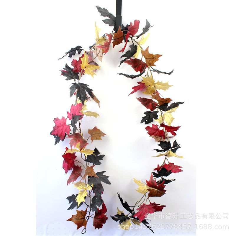 Desheng's 2022 new cross-border e-commerce Amazon Halloween decoration Maple Leaf Rattan bar door hanging Item Picture
