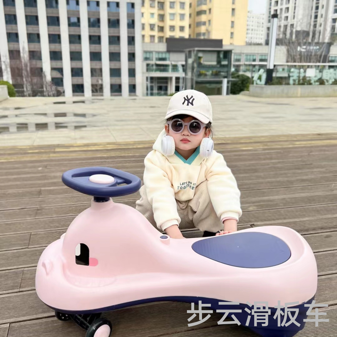 The new children's twist car, swing car, baby walk car, stroller with music wheels, light and silent wheels Item Picture