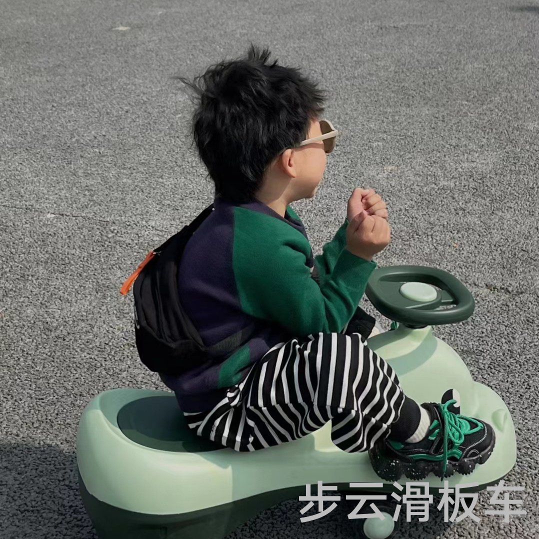 The new children's twist car, swing car, baby walk car, stroller with music wheels, light and silent wheels details Picture