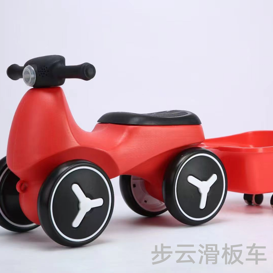 New sliding four-wheeled vehicle with trolley, children's baby walker, stroller and tricycle details Picture