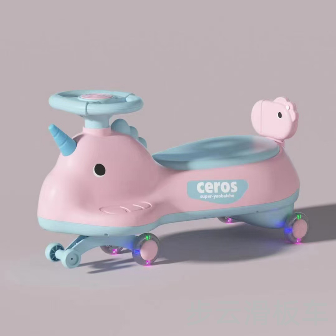 Factory direct sales of children's twist cars, baby sliding cars, swing cars, pu wheels, lights and music, cute
