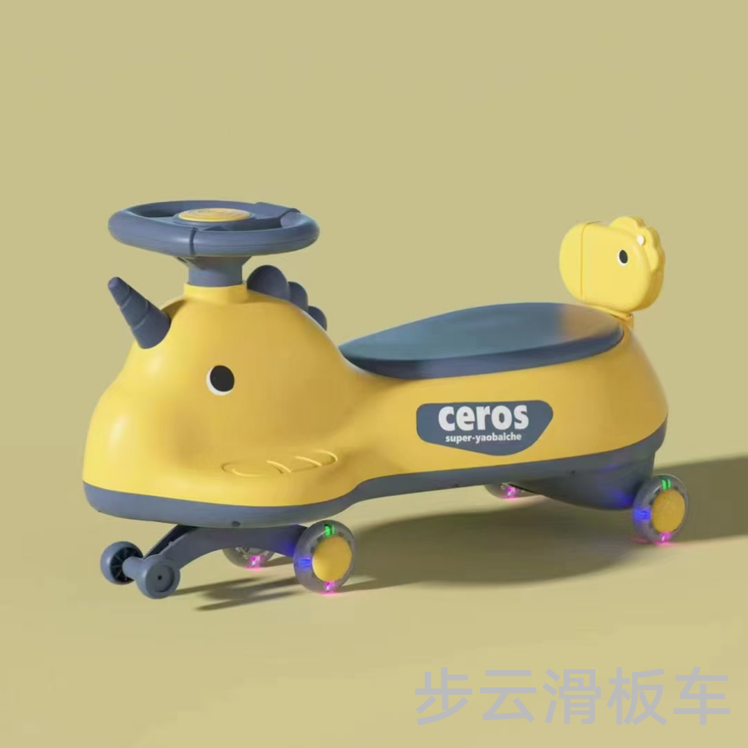 Factory direct sales of children's twist cars, baby sliding cars, swing cars, pu wheels, lights and music, cute details Picture