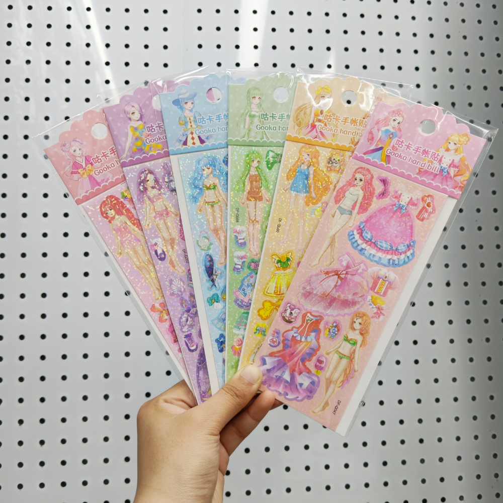 可爱咕卡手账贴纸精致公主换装日记本DIY女生韩系手账素材