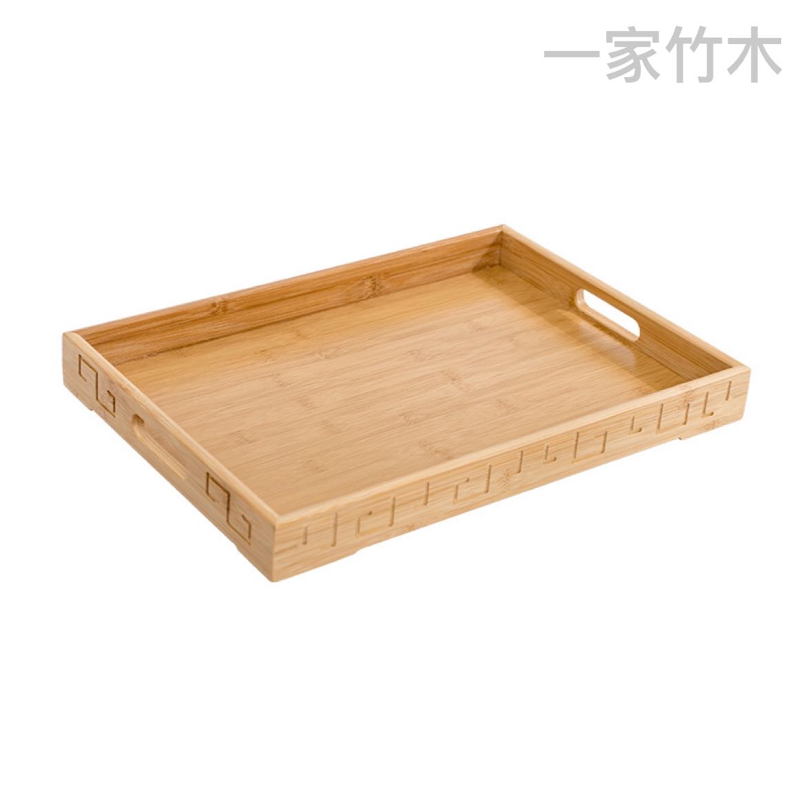 Swastika Bamboo saucer tray Square wholesale Insulated Solid wood tray fruit bread tray household tea set tea tray Item Picture