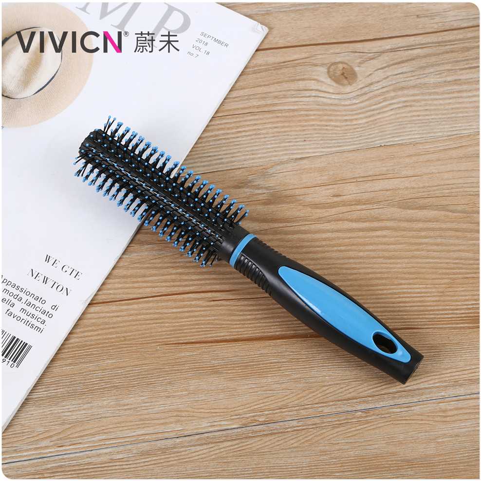 【 Weiwei 】 Curly hair comb with inner buckle for home use, styling comb, salon head comb, cylindrical curly comb, anti-static rolling comb Application Scenario