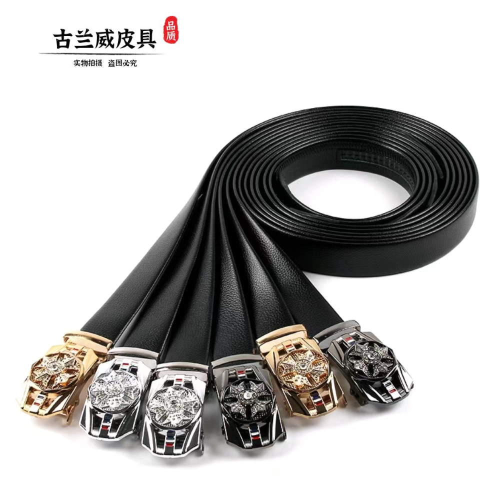 皮带男士批发仿皮自动扣休闲腰带中青年裤带赠品地摊货厂家直供