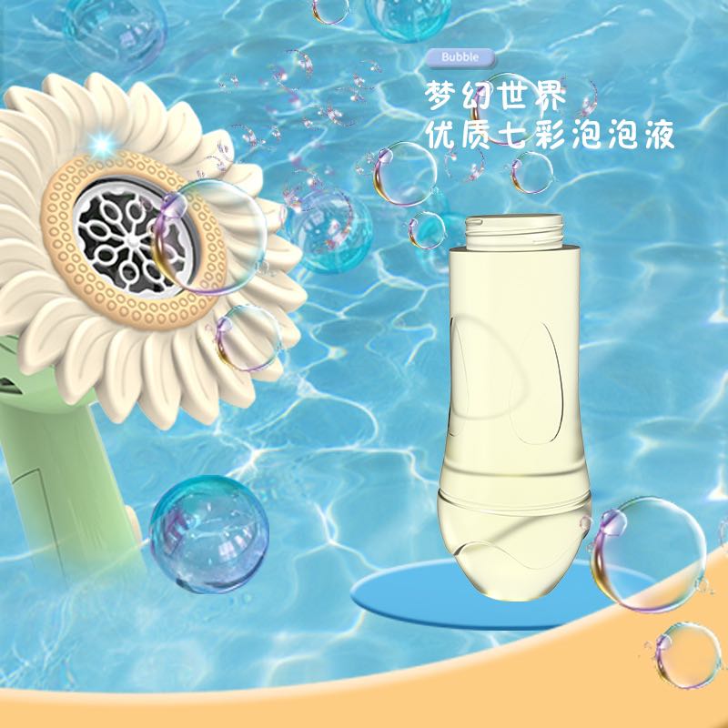 The new Sunflower bubble machine is a fully automatic leak-proof children's handheld bubble machine that has become a bestseller for wholesale at street stalls Application Scenario