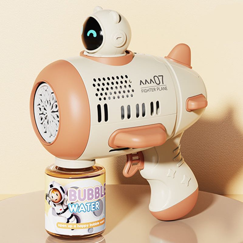 Wholesale of new space astronaut bubble gun, Gatling electric bubble machine, girl dinosaur small steel cannon bubble machine Item Picture