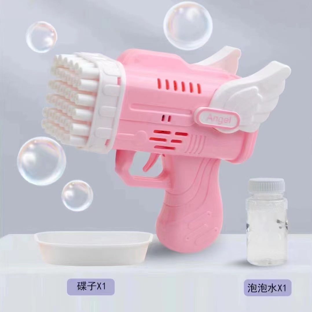 Angel Bubble Machine, children's fully automatic bubble toy, 42-hole Gatling bubble gun, street stall toy wholesale Specification image