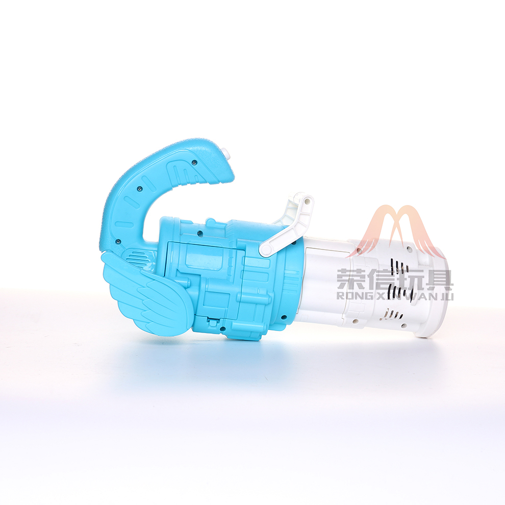 The children's handheld Gatling bubble machine, a popular online hit, is an automatic cartoon multi-hole bubble machine and a street toy Application Scenario