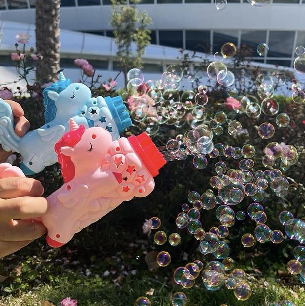 Wholesale of internet-famous unicorn bubble machines, Gatling bubble guns, Douyin's same style children's bubble-blowing toys at street stalls Specification image