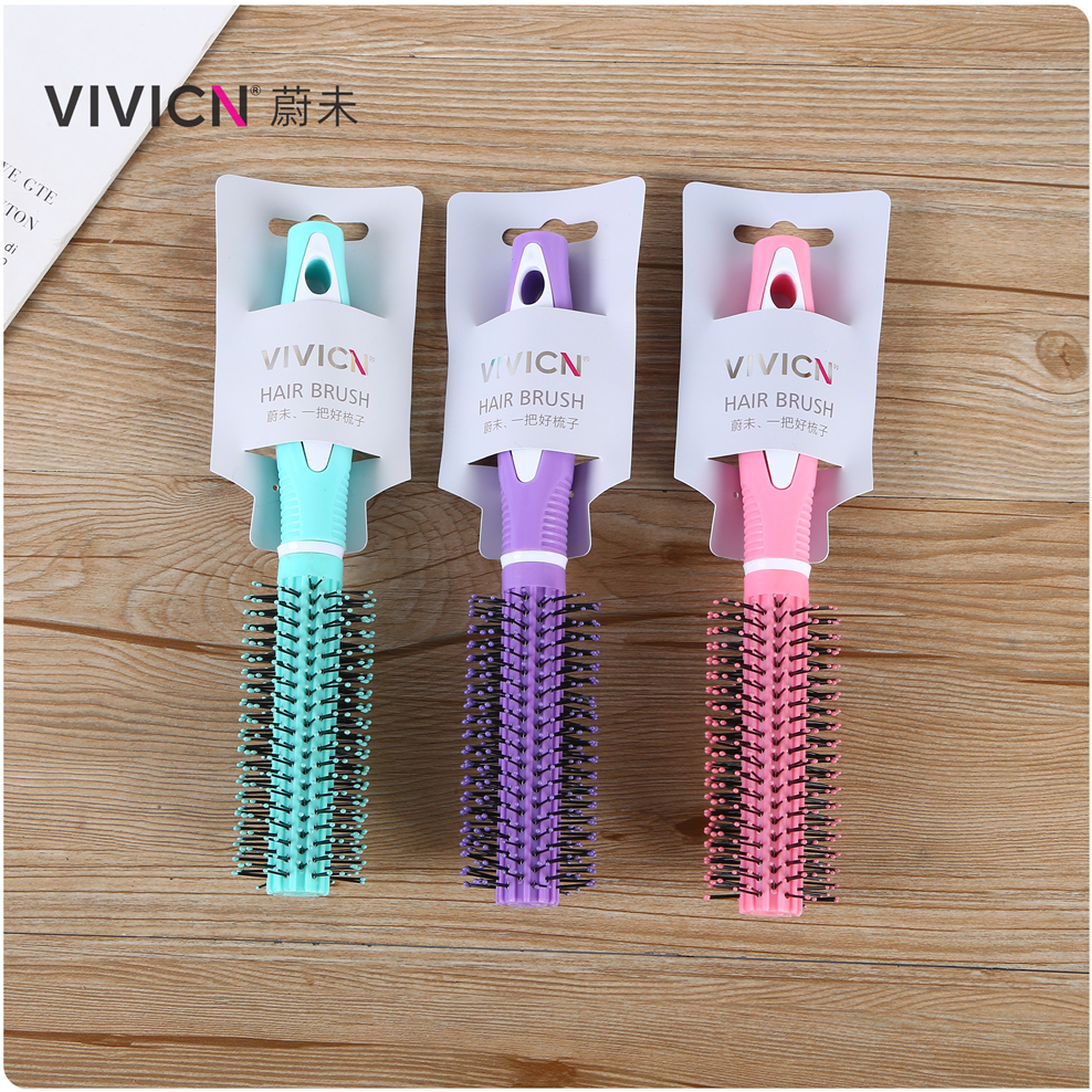 【 Weiwei 】 Professional plastic comb, home curly hair comb, long hair anti-static straight and curly dual-purpose inner buckle roller comb